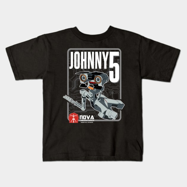 Nova Laboratories Johnny Five Kids T-Shirt by Meta Cortex